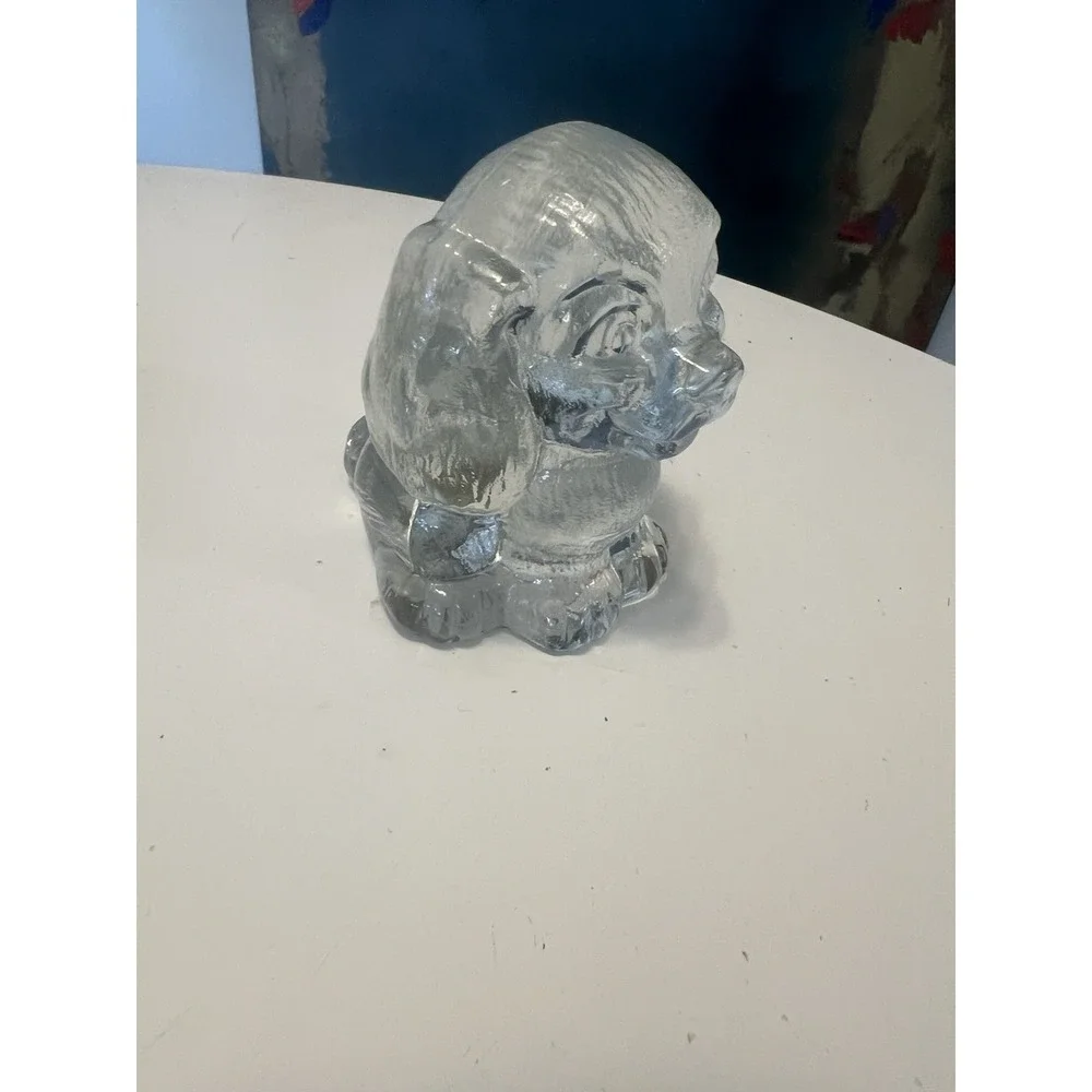 Vintage Goebel W. Germany Lead Crystal Puppy Figurine/Paperweight